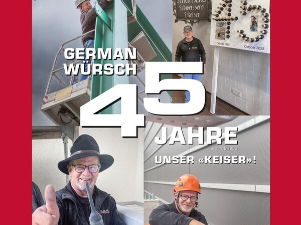 45 Jahr Jubiläum German Würsch bei Keiser Metallbau, Stans